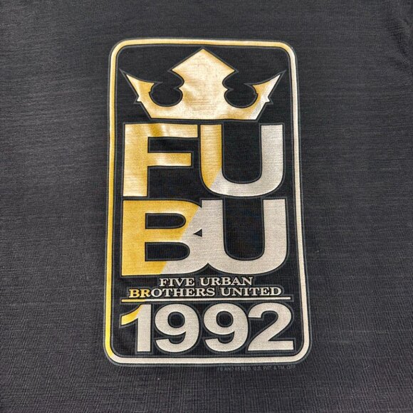Vintage FUBU 1992 Five Urban Brothers United Crown King T Shirt Hiphop Rap LRG - Picture 4 of 8